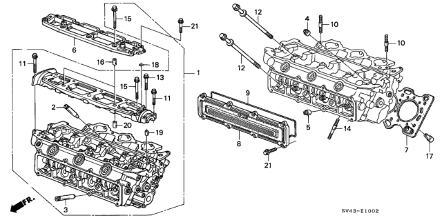 1995 Honda Accord Pipe, Cam Holder Diagram for 12236-PH7-000