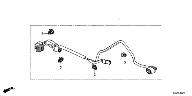 2013 Honda Fit EV Wire Harness, Battery Fan Diagram for 1N220-RDC-A00