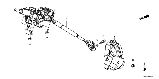 2014 Honda CR-V Steering Column Diagram