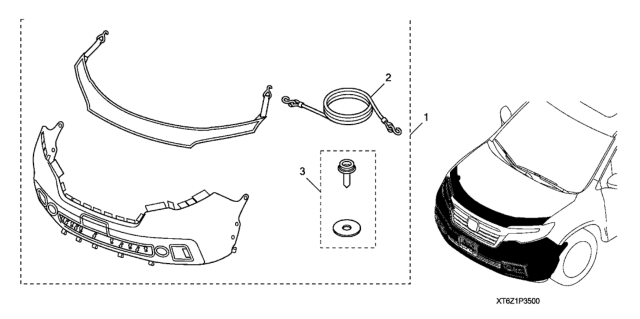 2019 Honda Ridgeline Nose Mask (Full) Diagram