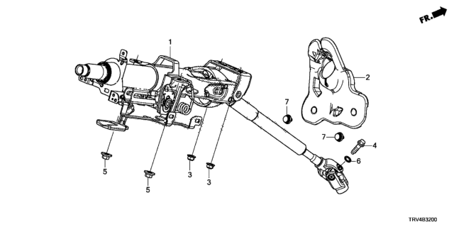 2019 Honda Clarity Electric Steering Column Diagram