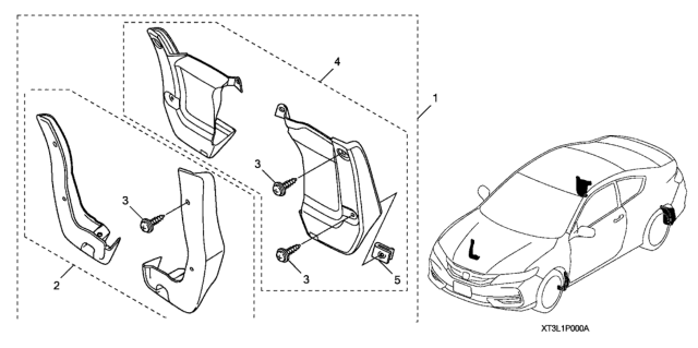 2016 Honda Accord Splash Guard Diagram