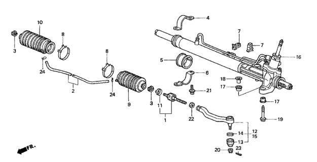 1997 Honda CR-V P.S. Gear Box Diagram