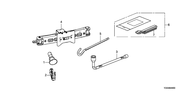 2020 Honda Passport 5 Door EXL (2WD) KA 9AT Tools Diagram
