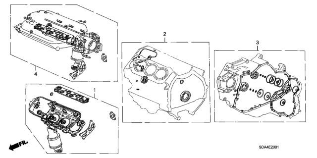 2003 Honda Accord Gasket Kit (V6) Diagram