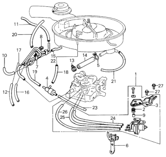 1980 Honda Civic 3 Door ** (1500) KA HMT Tubing Diagram