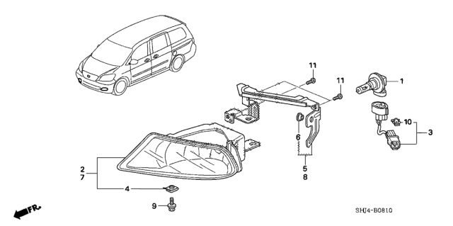 2007 Honda Odyssey Foglight Diagram