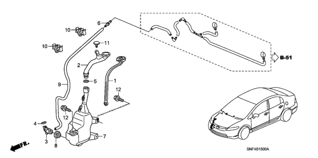 2008 Honda Civic Windshield Washer Diagram