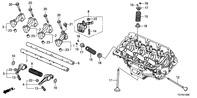 2018 Honda Pilot Valve - Rocker Arm (Front) Diagram