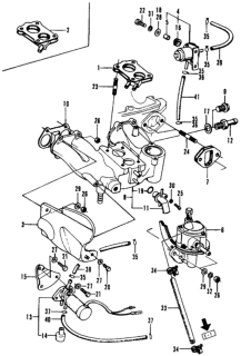 1976 Honda Civic Plate, Baffle Diagram for 16213-634-000