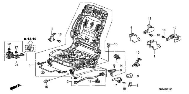 2006 Honda Civic Cover, L. Rail (Upper) (Outer) Diagram for 81669-SNA-A11
