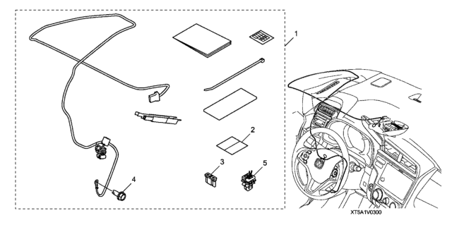 2020 Honda Fit Automatic Dimming Mirror & Attachment Kit Diagram