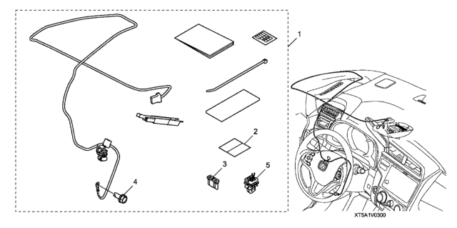 2019 Honda Fit Automatic Dimming Mirror & Attachment Kit Diagram