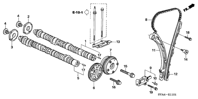 2009 Honda Civic Chain (170L) (Borg Warner) Diagram for 14401-PNA-004