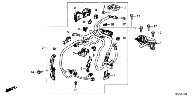 2020 Honda Civic Harn, Transmission Diagram for 28150-5CG-P00