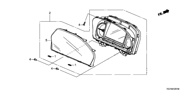 2021 Honda Pilot METER, COMBINATION Diagram for 78100-TG8-AR2