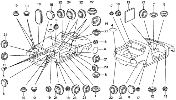 1993 Honda Del Sol Grommet Diagram