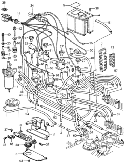 1981 Honda Civic Wire Assy. Diagram for 36041-PB2-004