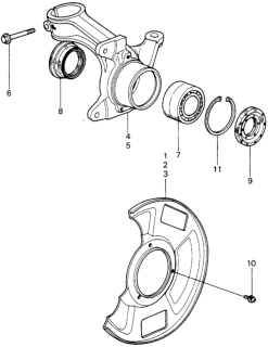 1982 Honda Civic 5 Door ** (WAGOVAN) KA HMT Steering Knuckle Diagram