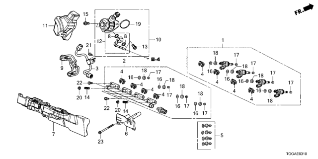 2021 Honda Civic Fuel Injector Diagram