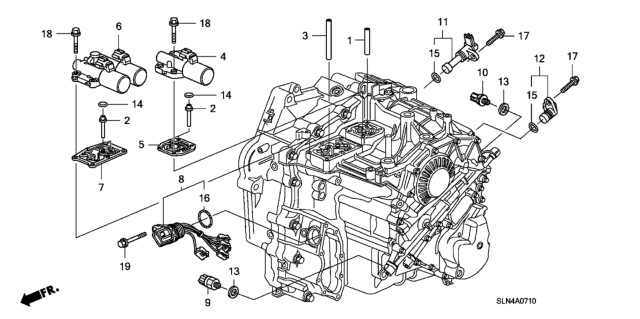 2008 Honda Fit 5 Door BASE KA 5AT AT Solenoid Diagram