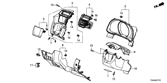 2019 Honda Fit Cover Assy., Driver (Lower) *NH900L* (DEEP BLACK) Diagram for 77300-T5R-A71ZA