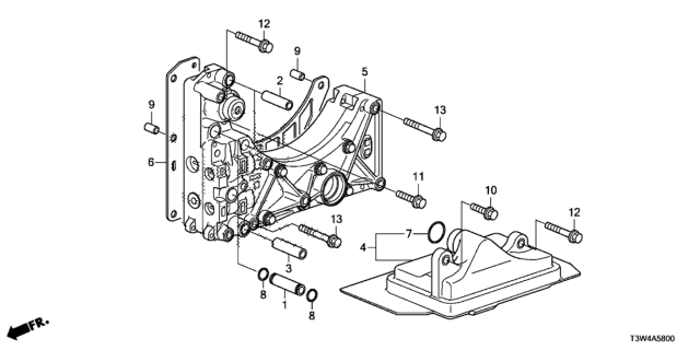 2015 Honda Accord Hybrid Body Assembly, Valve Diagram for 27100-5M4-003