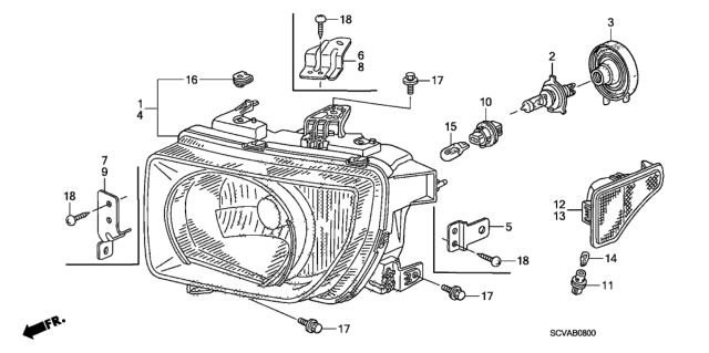 2007 Honda Element Headlight Diagram