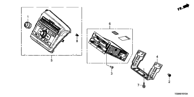 2012 Honda Civic Audio Unit Assy Diagram for 39100-TR0-A91RM