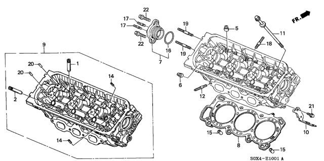 2004 Honda Odyssey Rear Cylinder Head Diagram