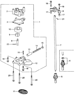 1982 Honda Civic 4 Door ** (1500) KA HMT Oil Pump Diagram