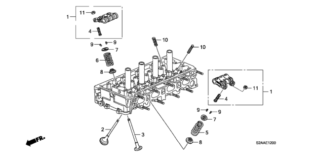 2008 Honda S2000 2 Door CR (WITH AC) KA 6MT Valve - Rocker Arm Diagram