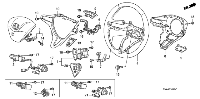 2007 Honda Civic Steering Wheel (SRS) Diagram