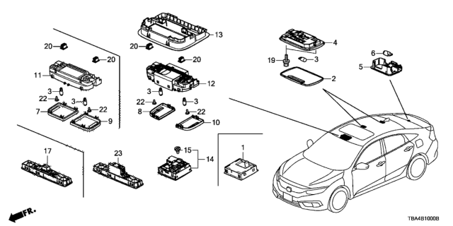 2017 Honda Civic Interior Light Diagram