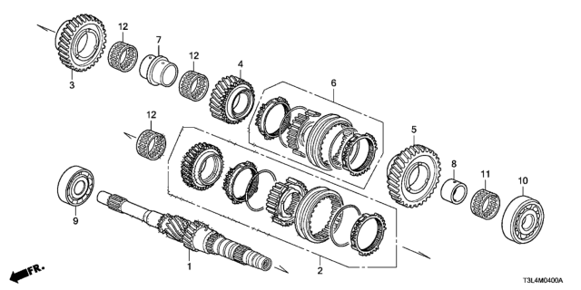 2014 Honda Accord MT Mainshaft (L4) Diagram