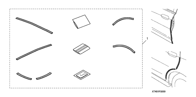 2013 Honda Fit 5 Door FIT (SAYAMA PLANT) KA 5MT Door Edge Film Diagram