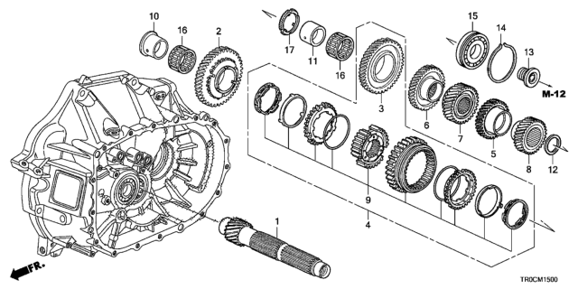 2015 Honda Civic MT Countershaft (2.4L) Diagram