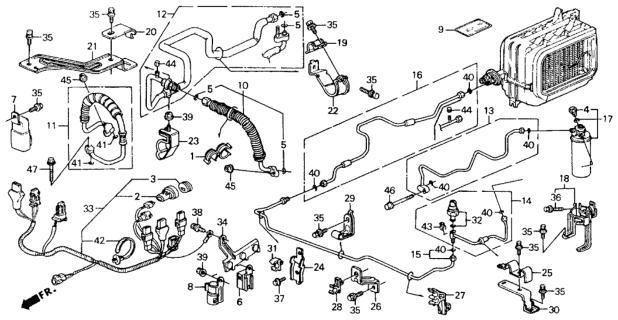 1990 Honda Accord Pipe C, Receiver (With Valve) (Fayette) Diagram for 80343-SM1-A16