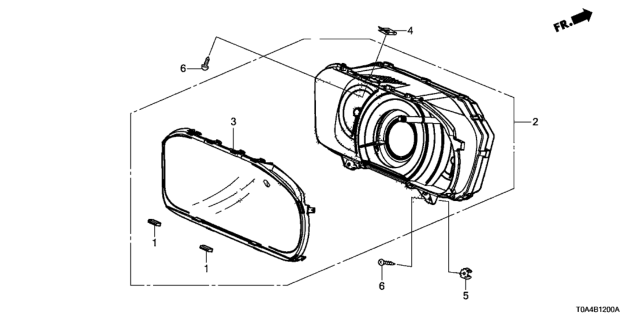 2016 Honda CR-V Meter Assembly, Combination Diagram for 78100-T1W-A01