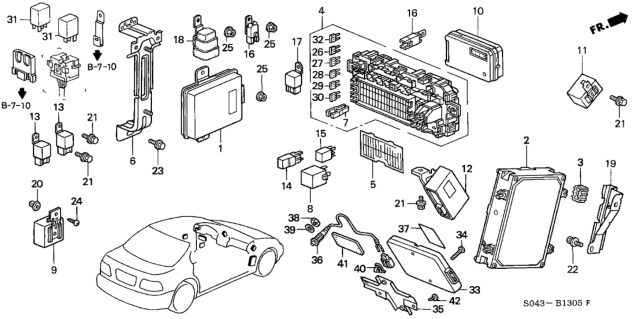 1997 Honda Civic Control Module, Engine (Reman) Diagram for 37820-P2E-A02