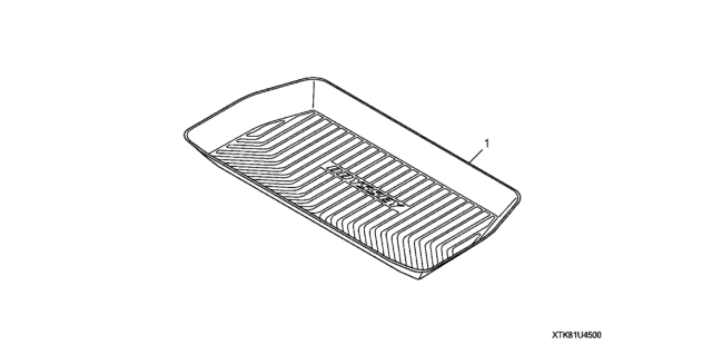 2015 Honda Odyssey 5 Door EXL (LEATHER/RES) KA 6AT Cargo Tray Diagram