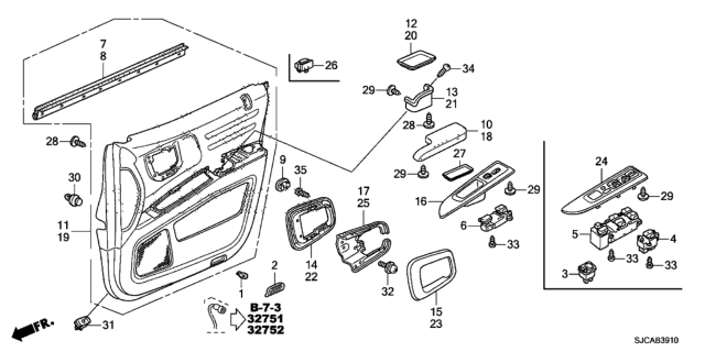 2014 Honda Ridgeline Panel, L. Switch *NH598L* (ATLAS GRAY) Diagram for 83593-SJC-A11ZD