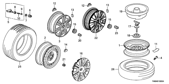 2012 Honda Insight Weight, Balance (10G) (Toho) Diagram for 44721-SEA-N01