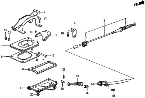 1985 Honda Prelude Wire, Control (Kokoku) Diagram for 54315-SF0-984