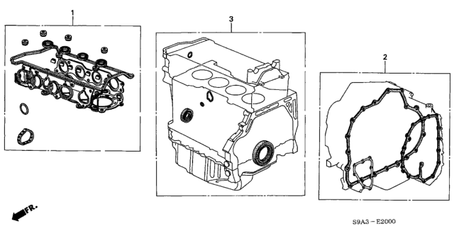 2004 Honda Element Gasket Kit, Chain Case Diagram for 06114-RAA-A02