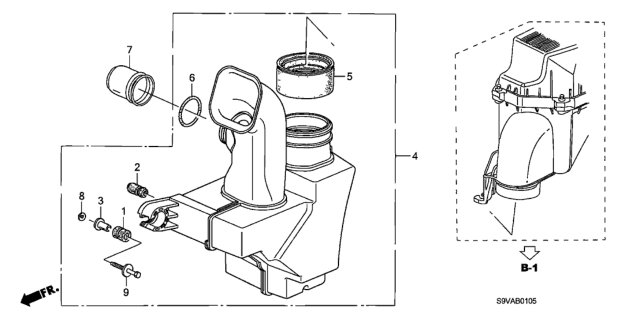 2008 Honda Pilot Resonator Chamber Diagram