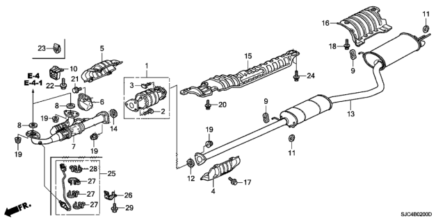 2010 Honda Ridgeline Exhaust Pipe Diagram