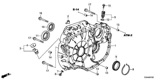 2014 Honda Accord Circlip, Outer (76MM) Diagram for 90601-RE5-000