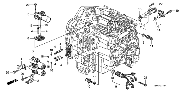 2009 Honda Accord Switch Assembly, At Oil Pressure Diagram for 28600-R90-004