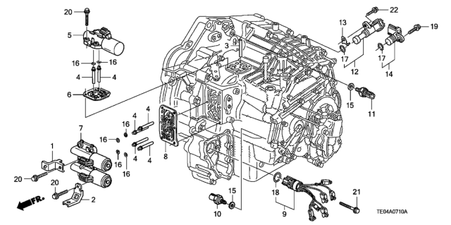 2010 Honda Accord 2 Door EX KA 5AT AT Solenoid (L4) Diagram